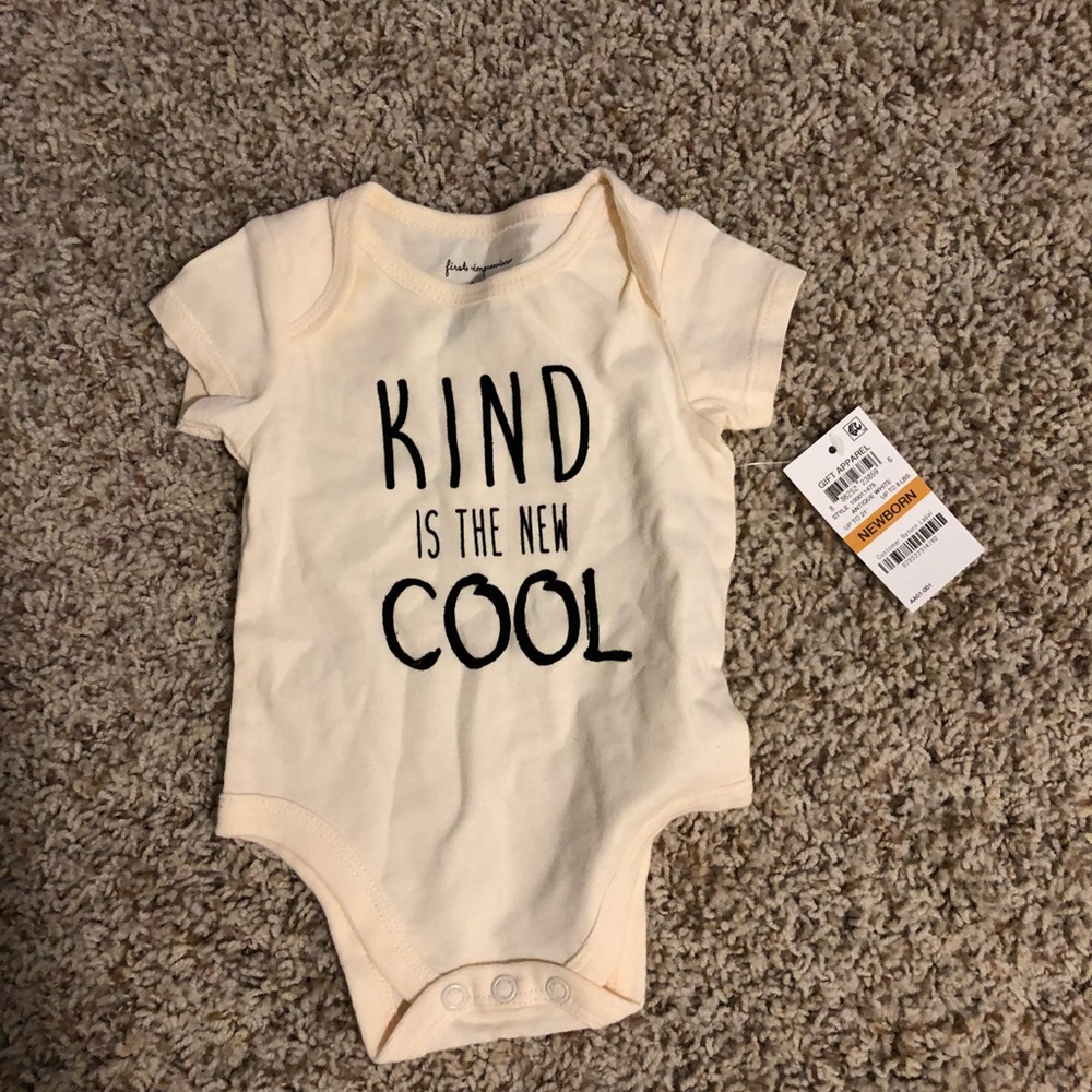Single white wording onesie